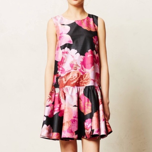 cameo Dresses & Skirts - Purple&pink floral drop waist dress